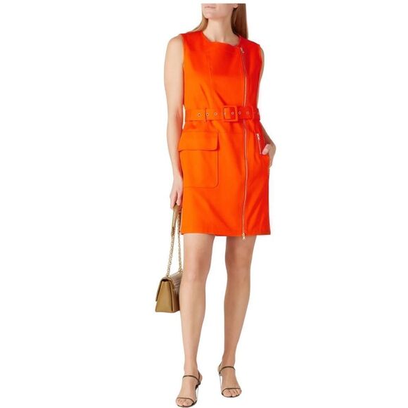 Toccin NY Orange Mini Dress Size 8 - Picture 1 of 9
